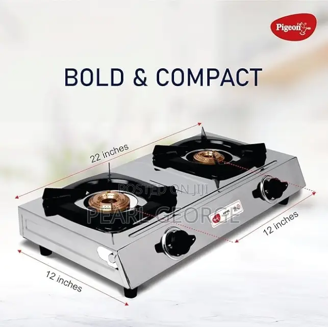 Pigeon Stainless Steel Gas Stove 2 Burner