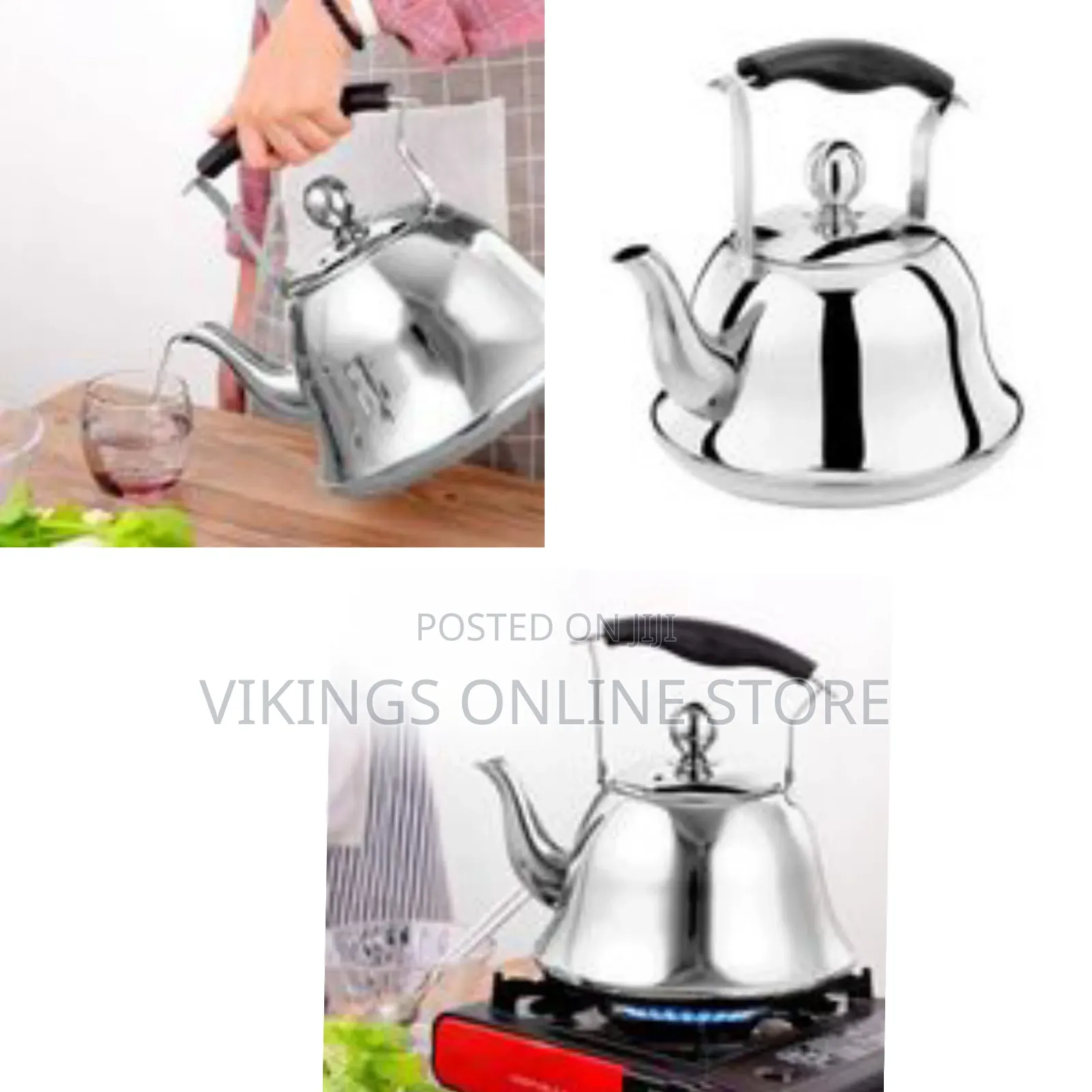 5 Litres Whistling Tea Boiling Kettle - Silver