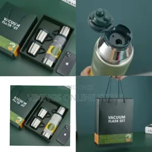 680ml Gift Box Set Flask With 2 Cup Double-Layer Stainless Steel Vacuu