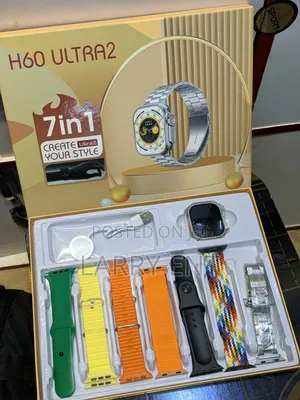 H60 Ultra Fitness Smartwatch – Multi-Strap, Metal Band, Charger