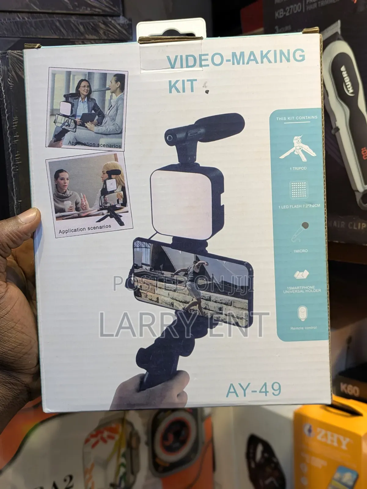 Ay-49 Video Making Kit – Ring Light, Tripod, Mic for Tiktok/Youtube
