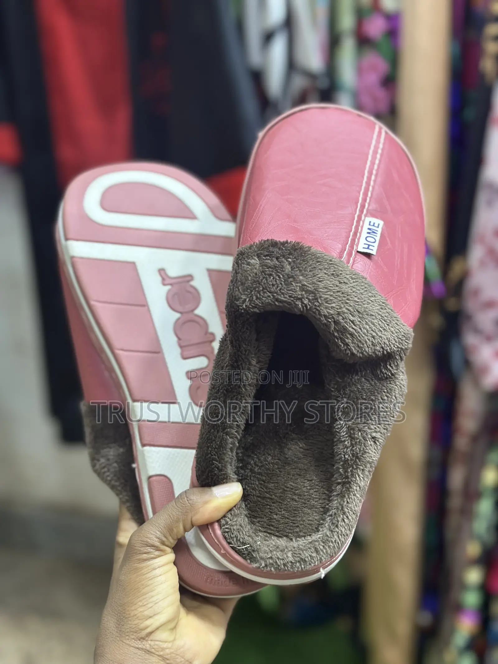 Pink With Brown Indoor Sandals Size 34-42