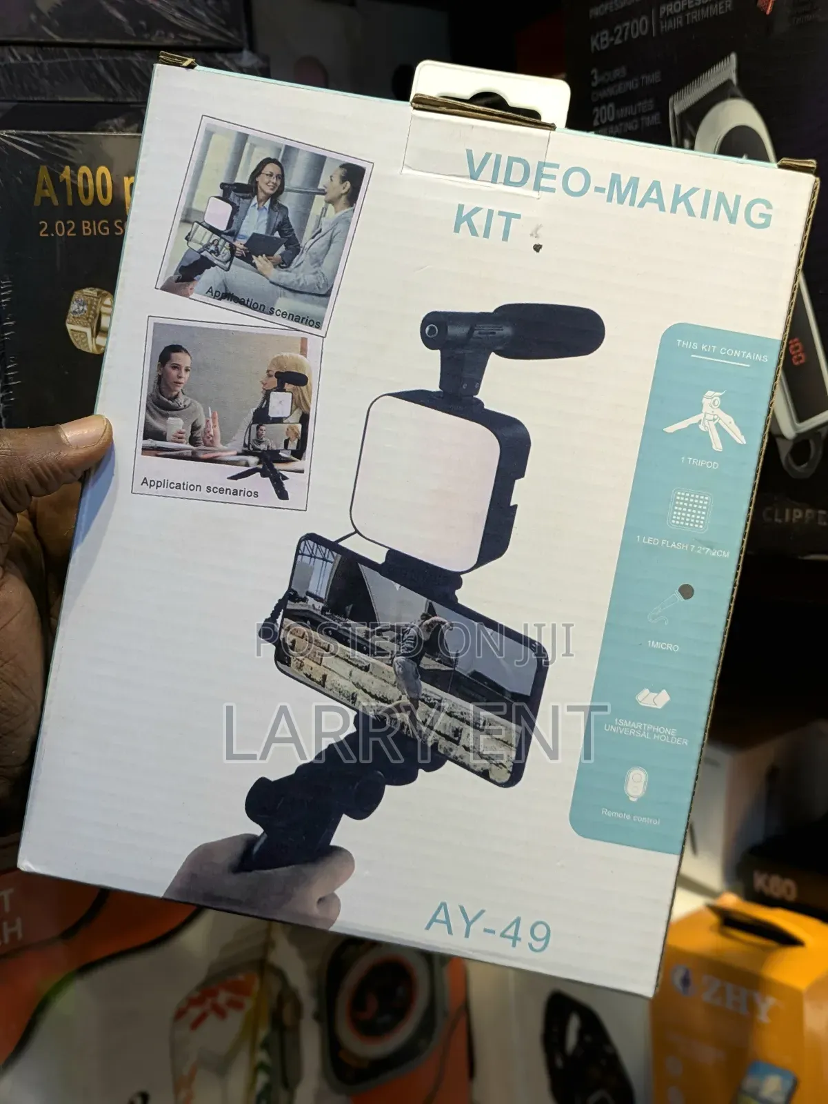 Ay-49 Content Creator Kit – Ring Light + Stand + Microphone for Tiktok