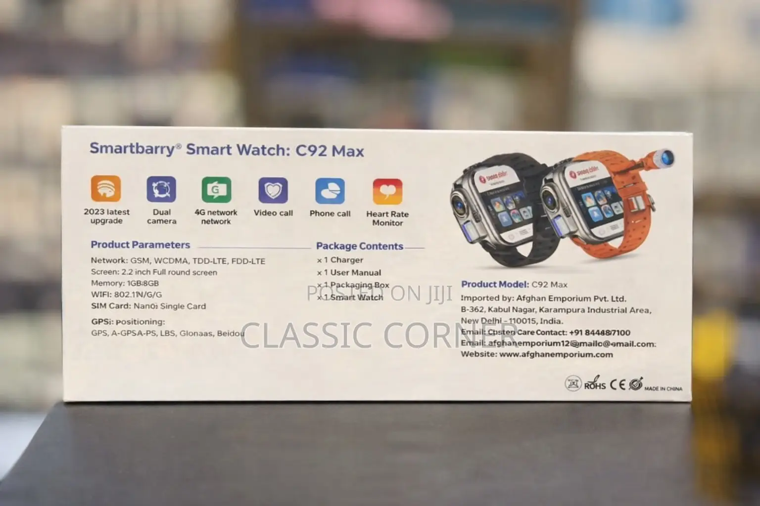 Smartbarry C92 Max Smartwatch With Simcard Slot and Camera