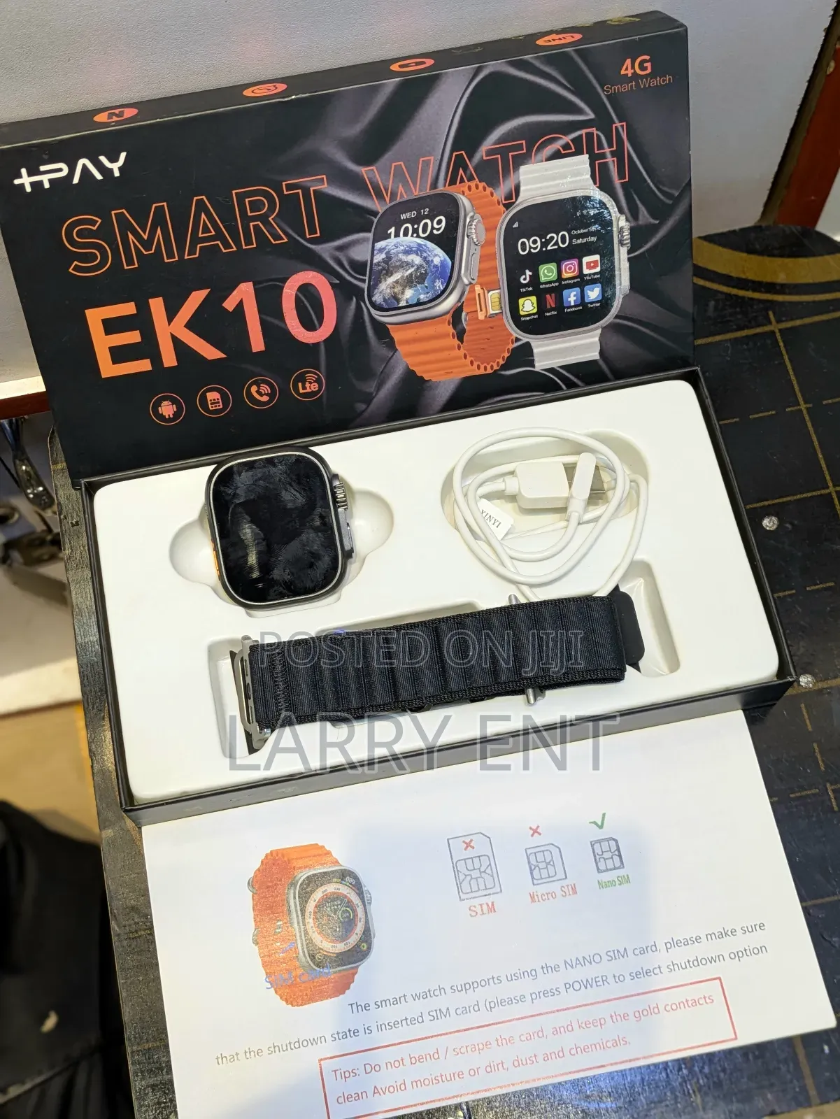 Ek10 4g Smartwatch With Sim Card Slot-Calls, Whatsapp, No Phone Needed