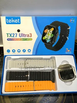Teket Tx27 Ultra Smartwatch–3straps Included, Bluetooth,Health Tracker