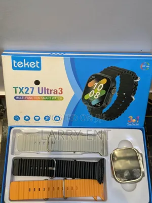 Teket Tx27 Ultra Smartwatch–3straps Included, Bluetooth,Health Tracker