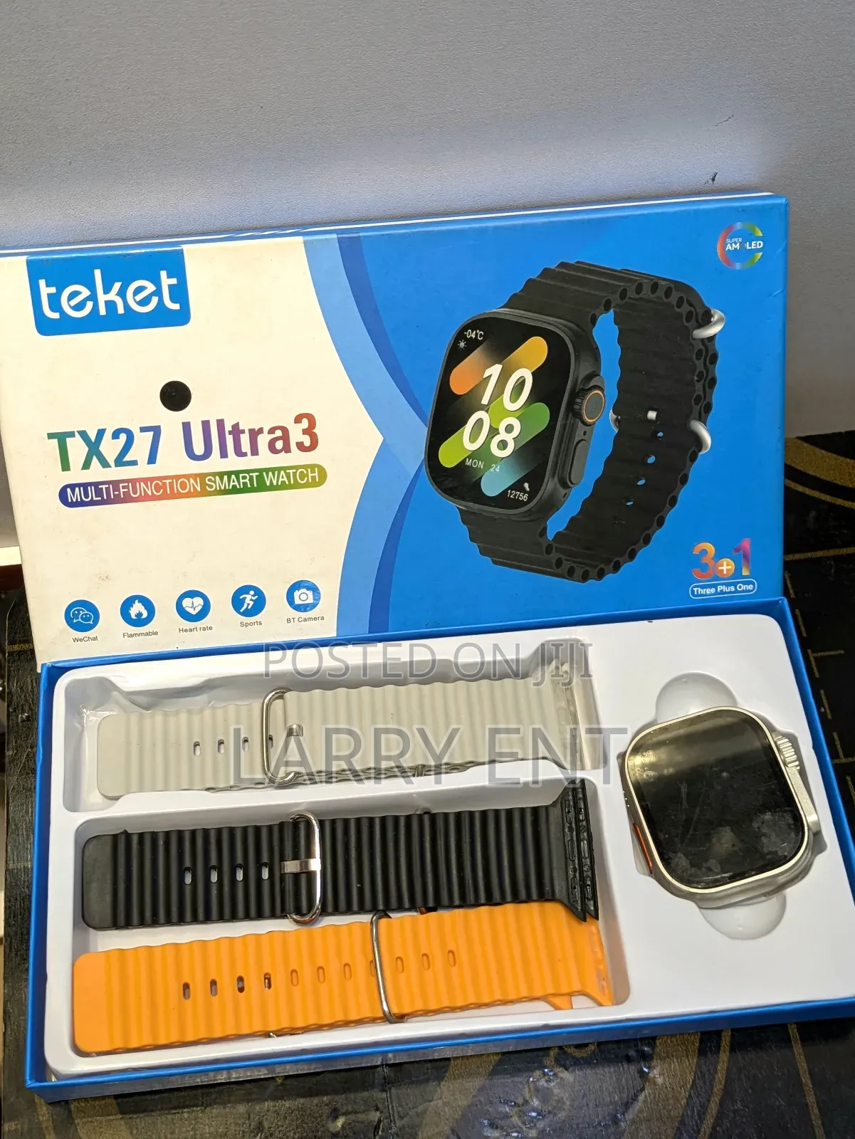 Tx27 Ultra Smart Watch With 3 Pairs of Straps–Stylish, Fitness Calls