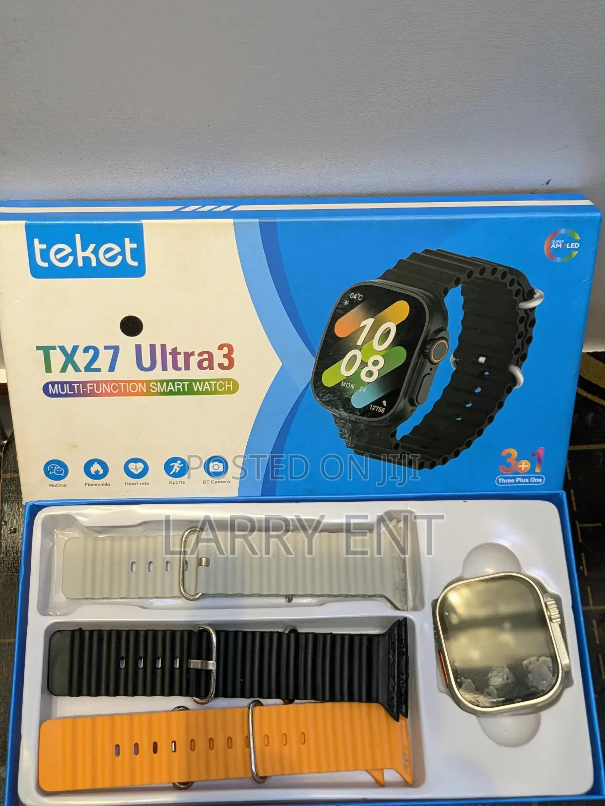 Tx27 Ultra Smart Watch With 3 Pairs of Straps–Stylish, Fitness Calls
