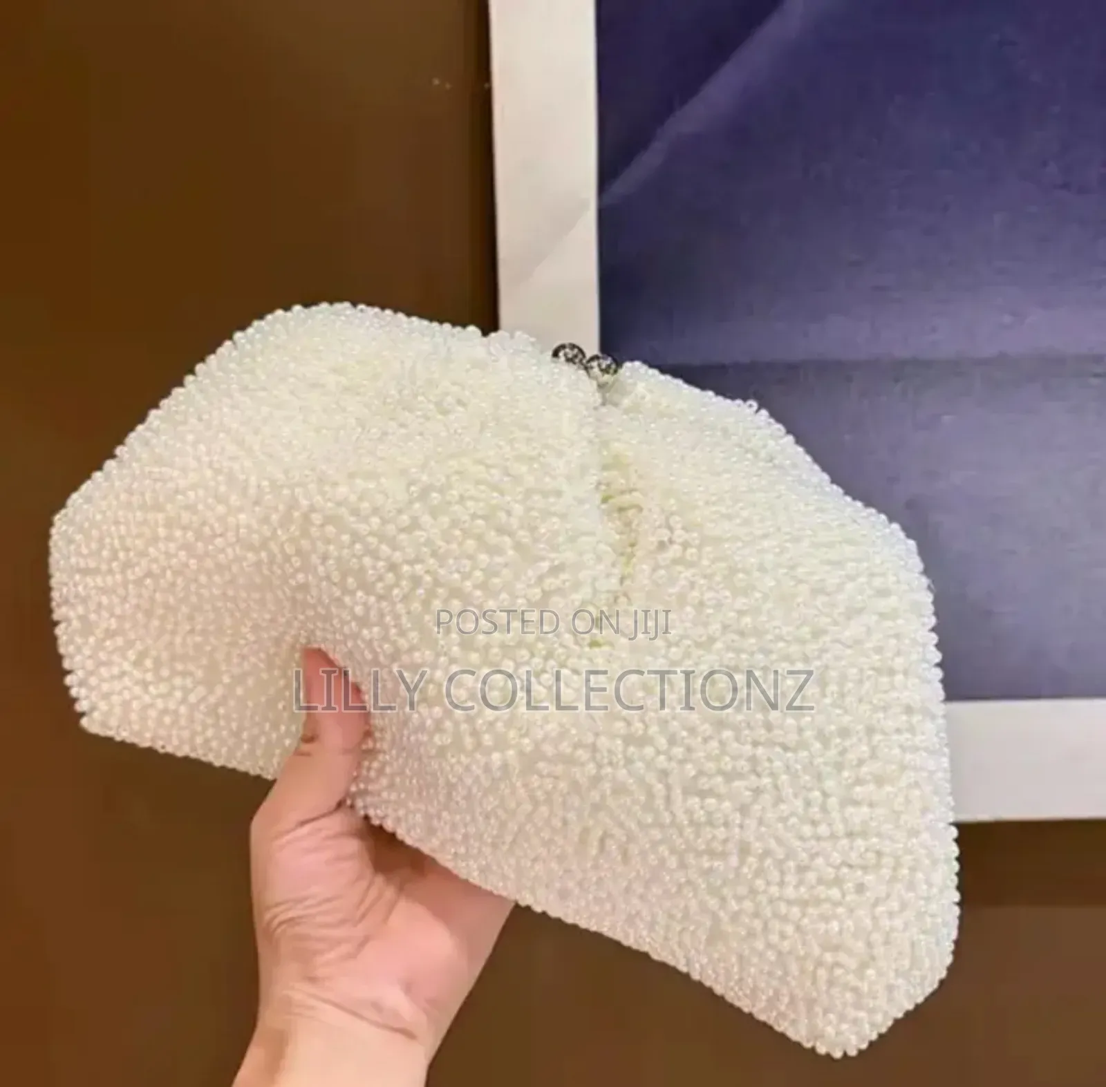 Pearl Studded Pouch Purse