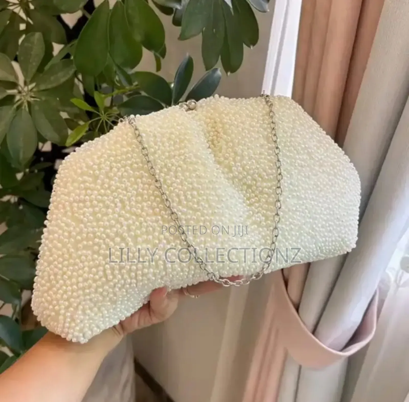 Pearl Studded Pouch Purse