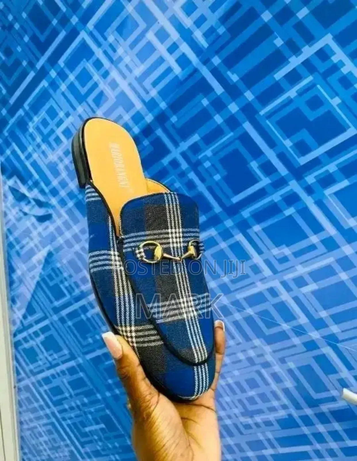 Checkered Gentle Open Ankle Shoes