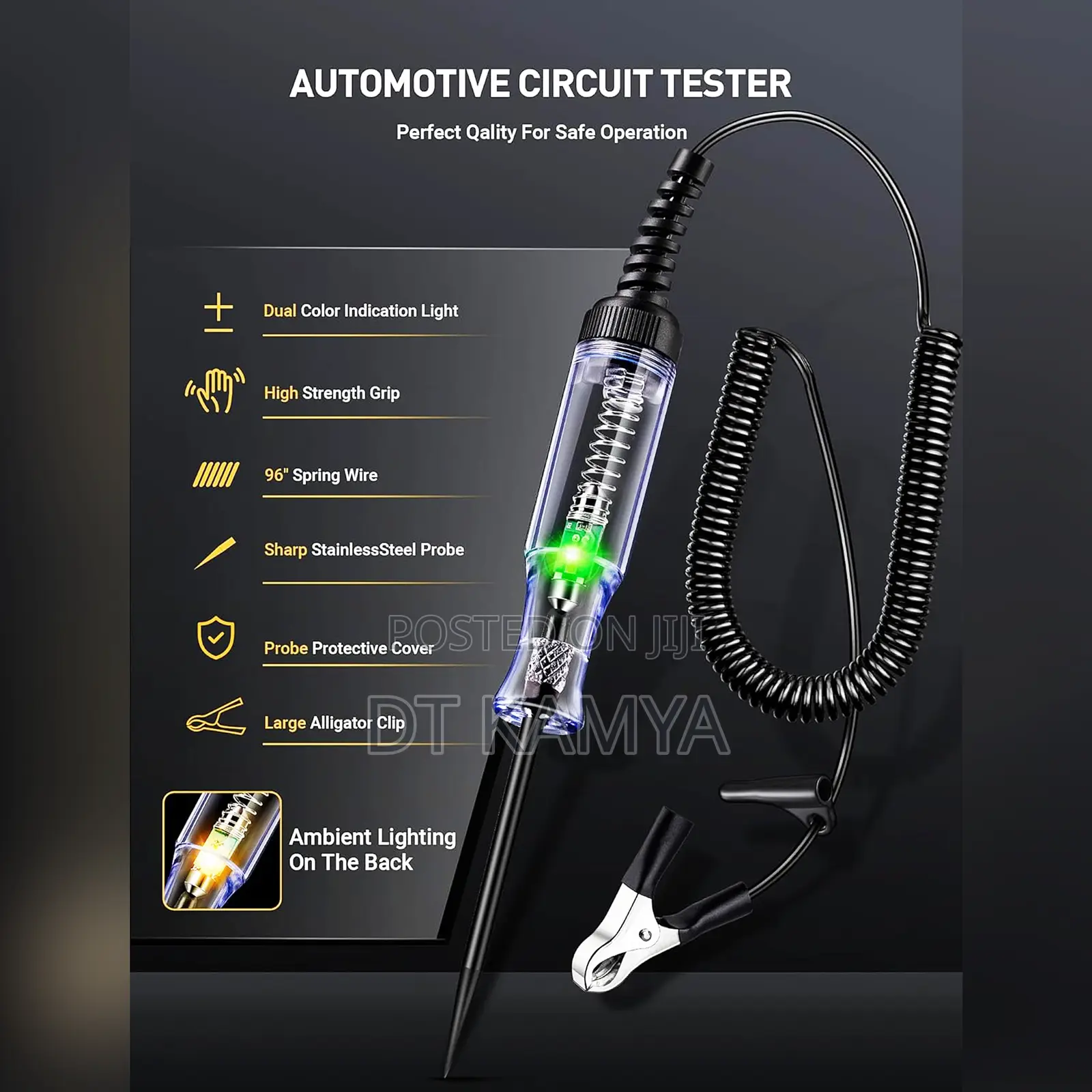 Car Dc 3v - 36volts Testing Pen - Tests Car Battery Voltage 12v to 24v