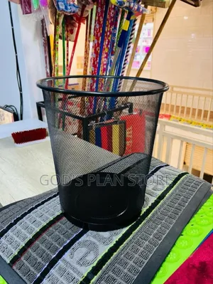 Black Mesh Dust Bins Metallic Bin