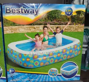Bestway Happy Flora Inflatable Family Pool 2.2mx1.5mx56cm/76"x60"x22"