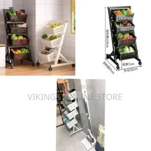 Kitchen Fruit Vegetable Storage Stackable Metal Wire Basket Stand 4