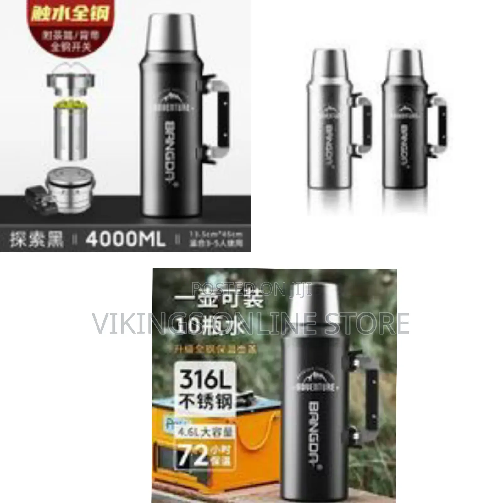 4000ml Stainless Steel Vacuum Flask Thermos Hot Cold Beverage