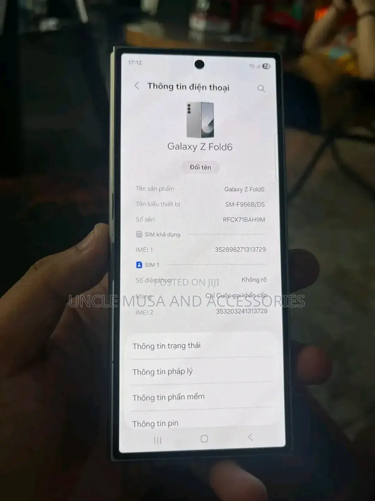 New Samsung Galaxy Z Fold6 256 GB Gray
