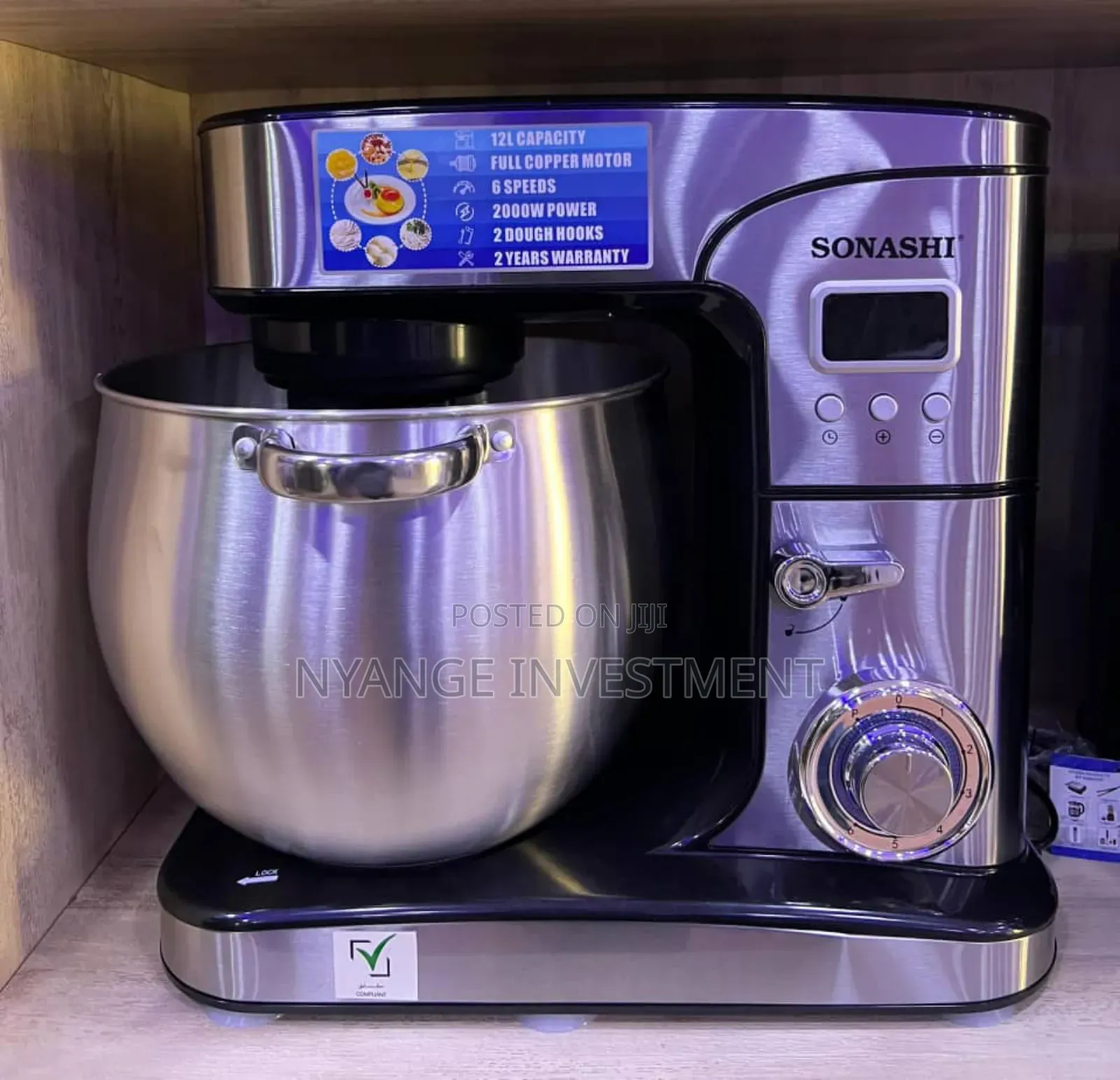 12 Litres Stand Mixer. Sonashi Stand Mixer 12l