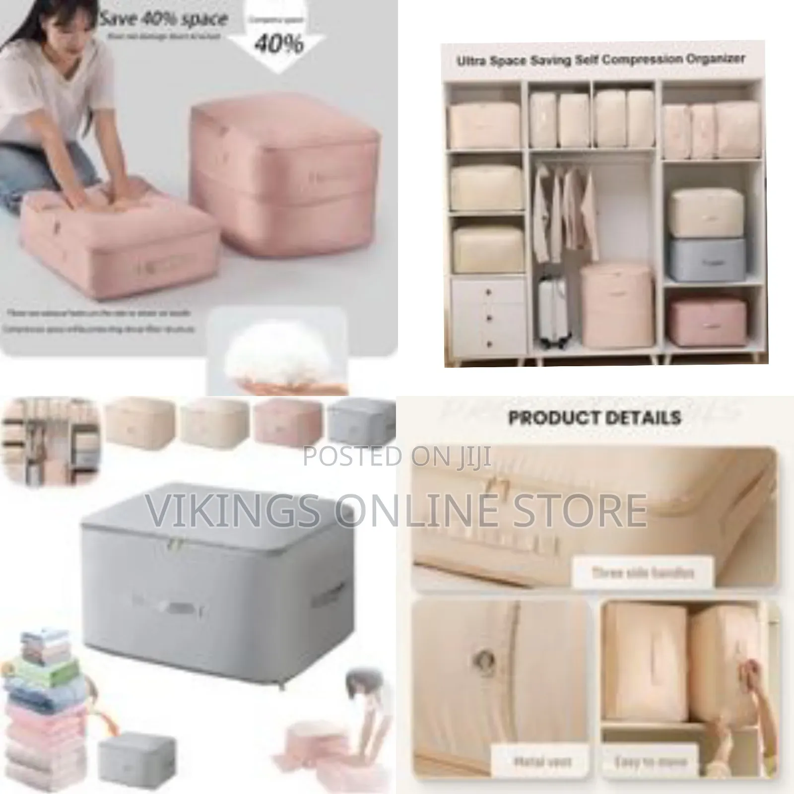 1pc Foldable Triple-Layer Compression Portable Clothes Storage Bag