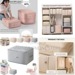 1pc Foldable Triple-Layer Compression Portable Clothes Storage Bag
