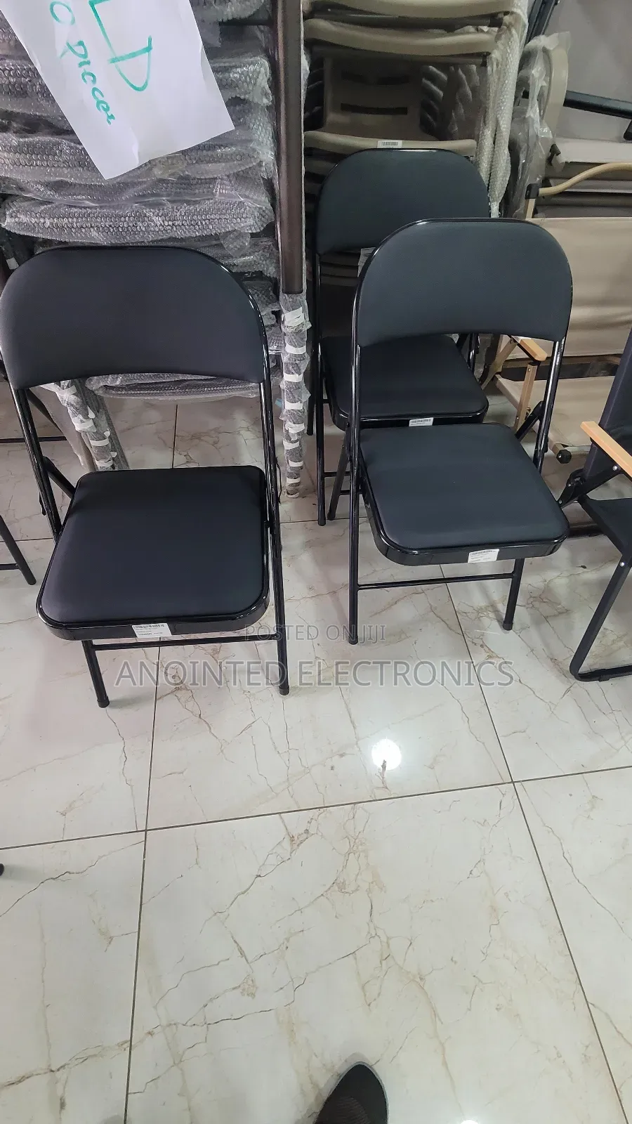 Foldable Black Chairs