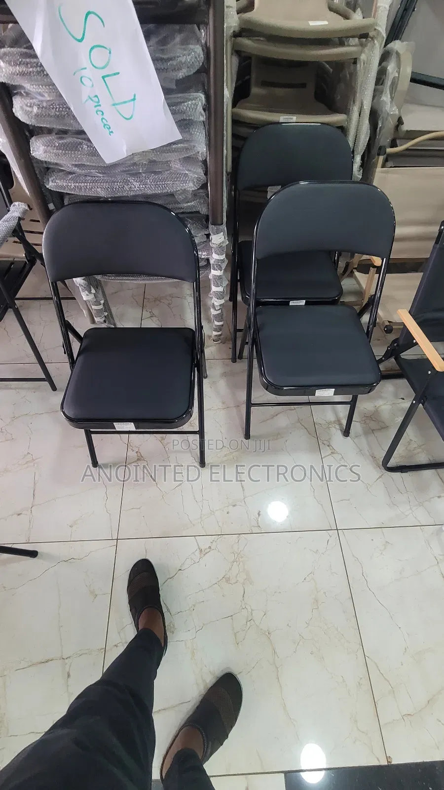 Foldable Black Chairs