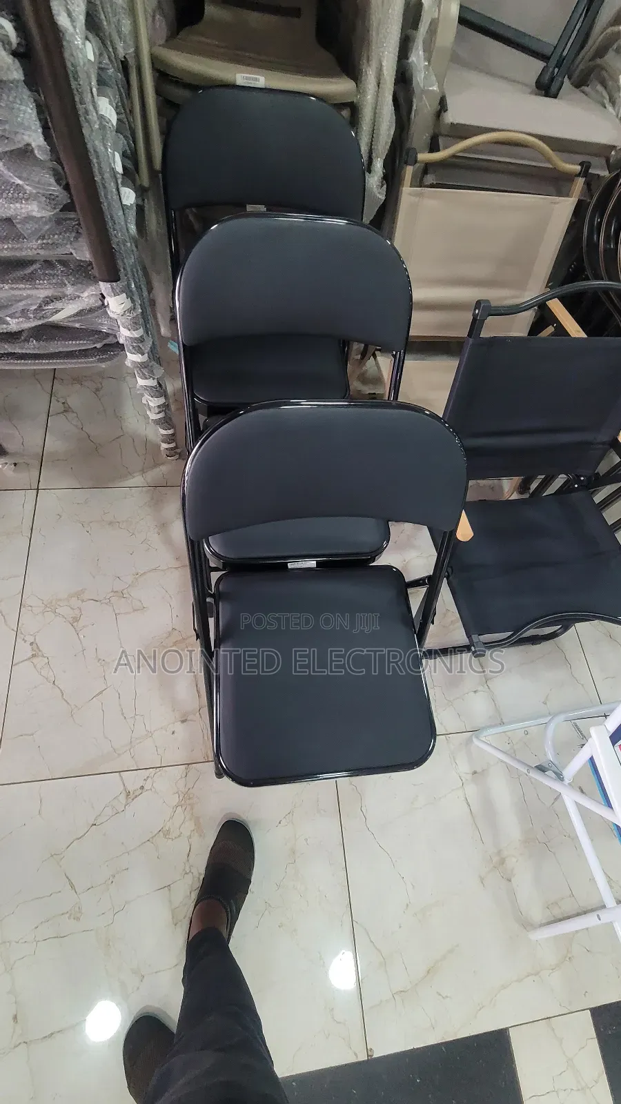 Foldable Black Chairs
