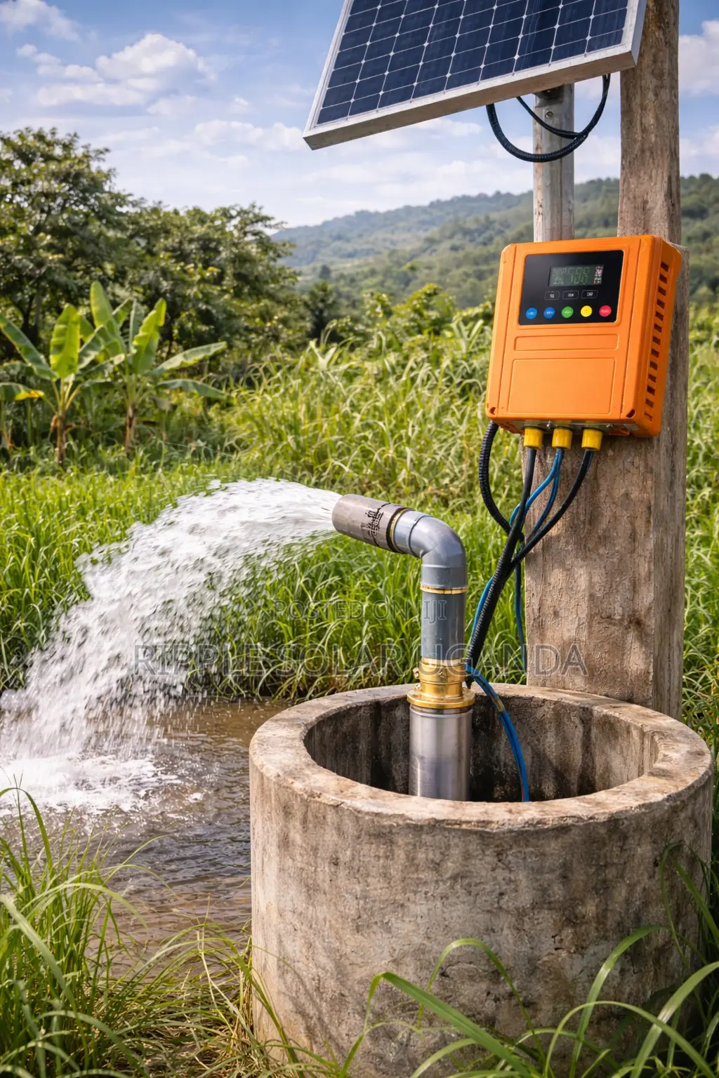 400w Solar Borehole Pump 80m Head Deep Well Water Pump With Controller