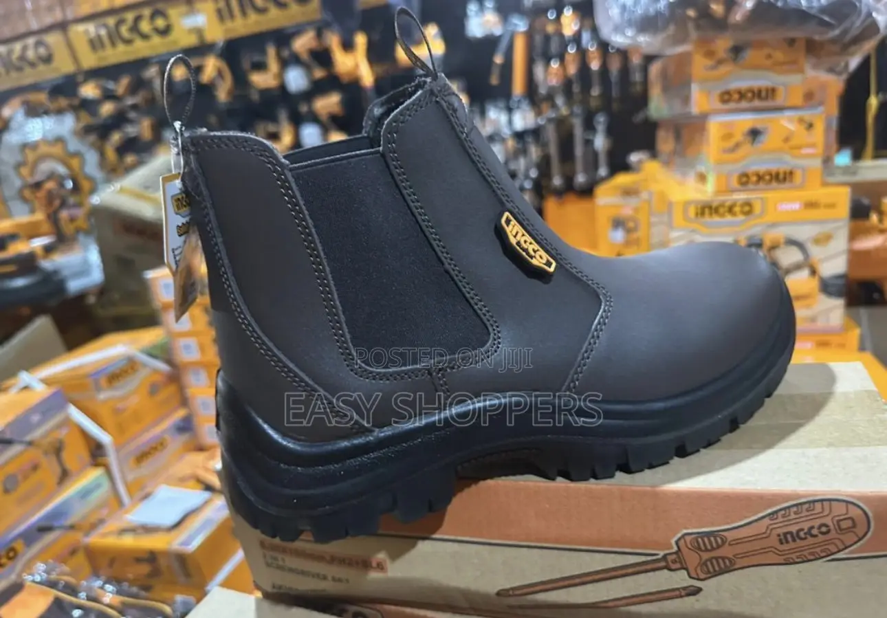 Ingco Safety Boots With Steel Cap Toe Oil Resistant Shock Absorbant