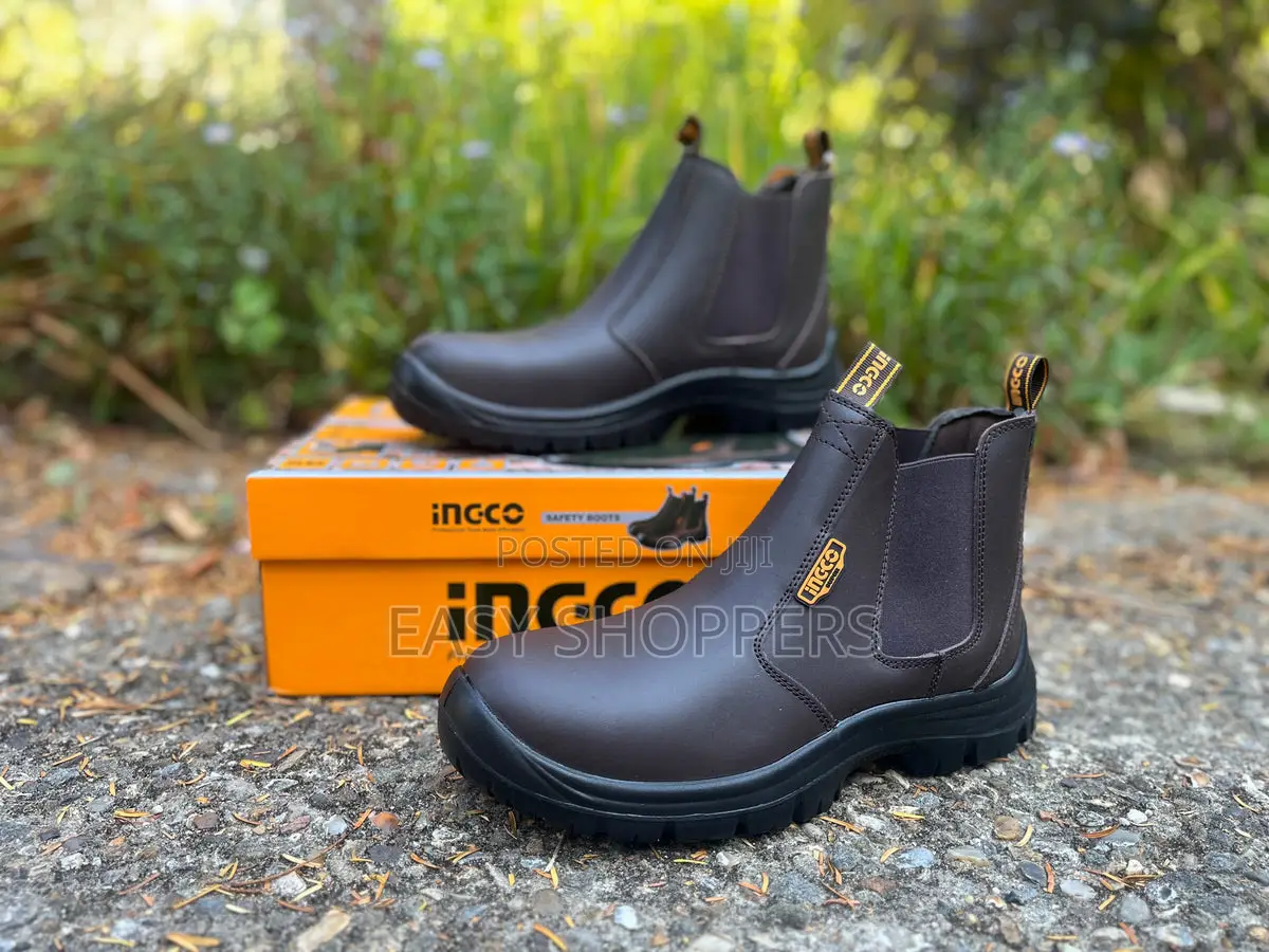 Ingco Safety Boots With Steel Cap Toe Oil Resistant Shock Absorbant