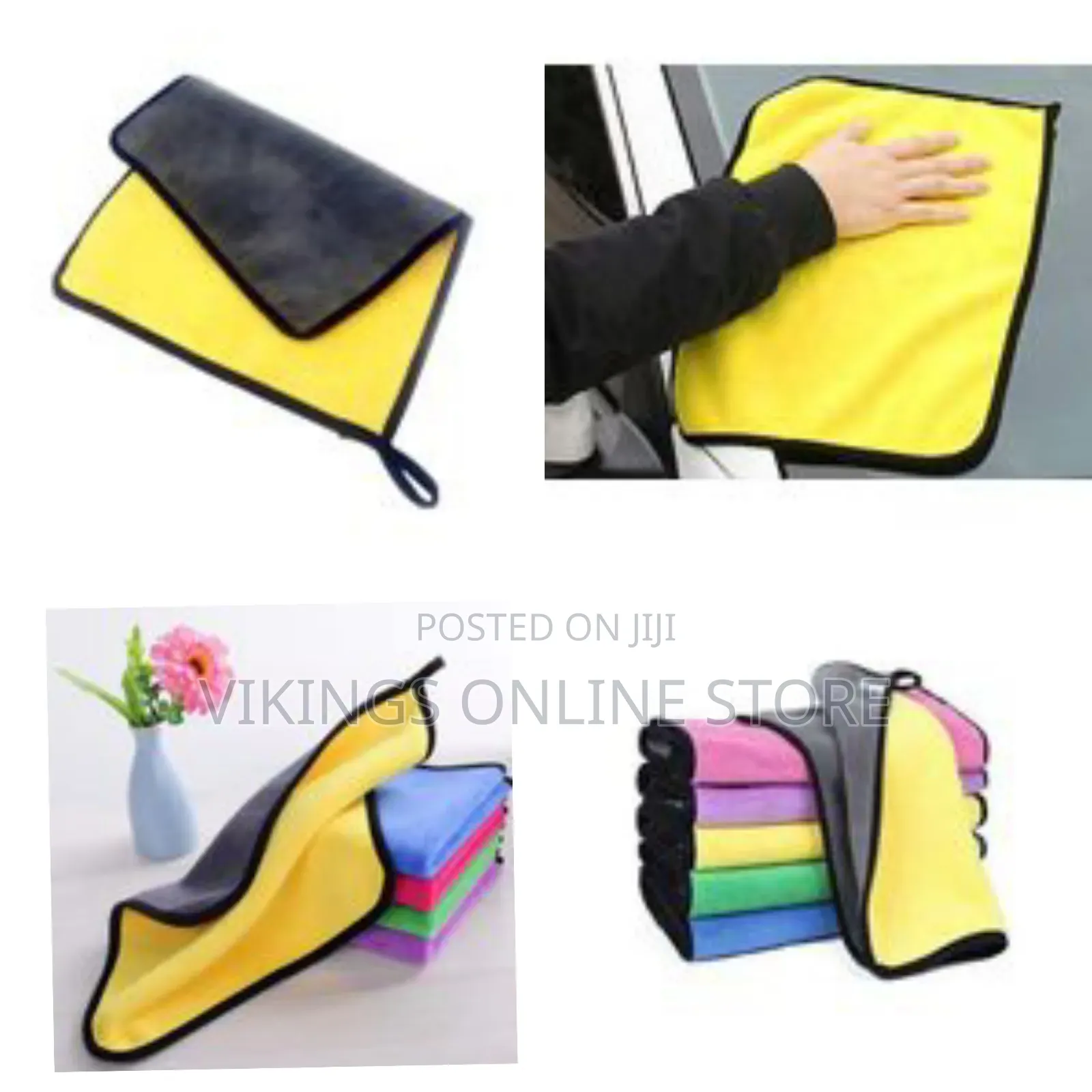 6 Pieces of 30x30cm Small Square Multipurpose Lint-Free Dual Layer
