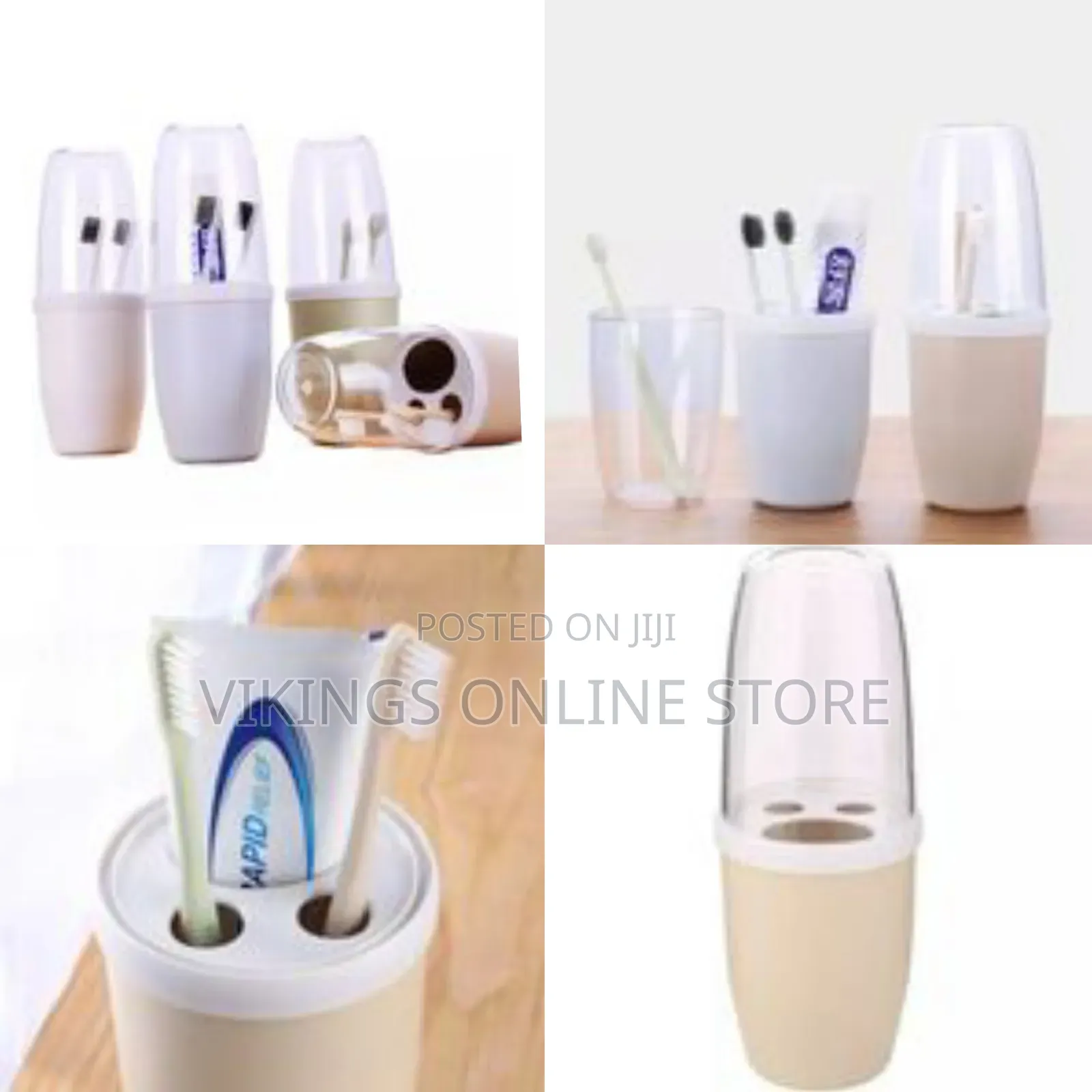 Portable Toothpaste Toothbrush Holder Bathroom Organizer, Pink