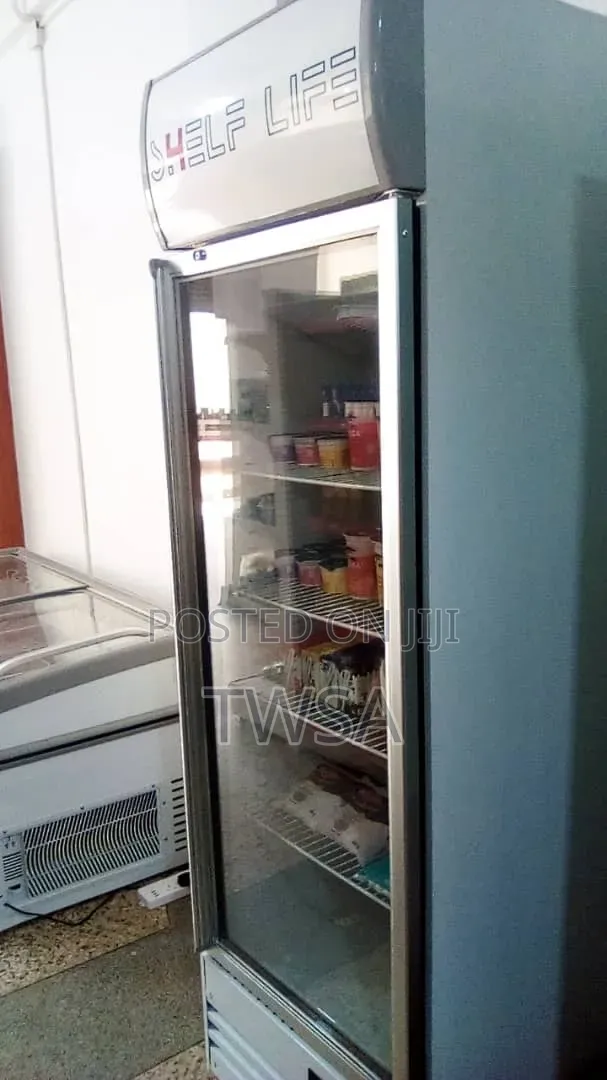 Supermarket Commercial Display Glass Door Refrigerator With Air Cooler