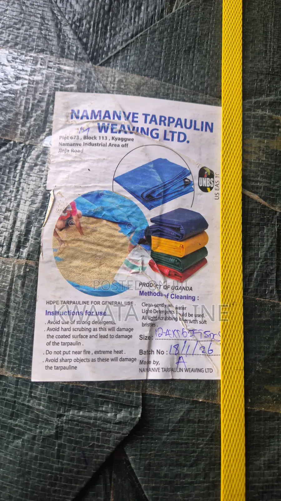 Waterproof Tarpaulin Sheet With Eyelet (4x6meter), Green, Orange, Blue
