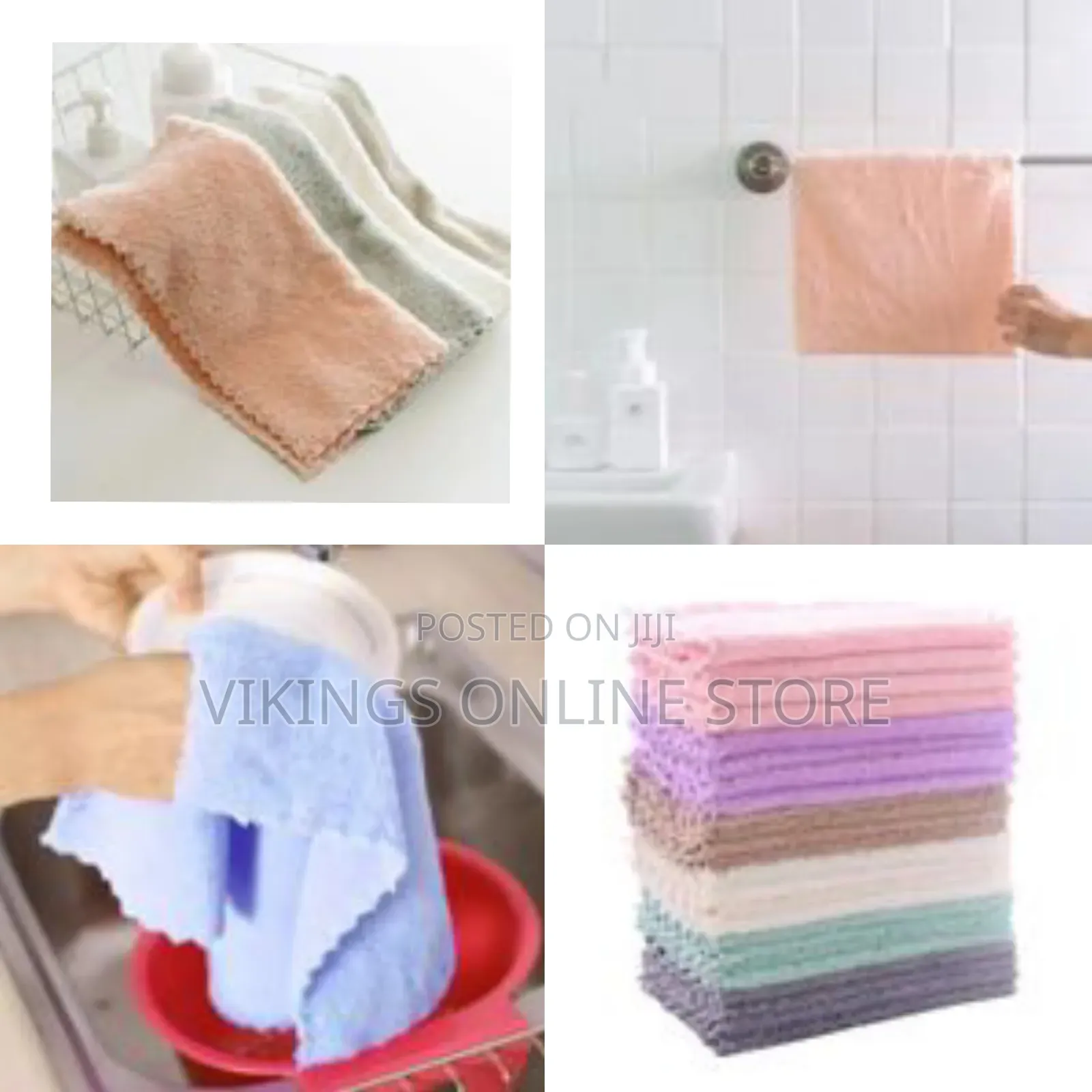 30x30cm, 4 Piece Microfiber Kitchen Dish Cleaning Drying Towels