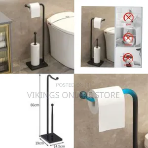 No Drilling Rustless Shelf Stainless Steel Freestanding Tissue Rack