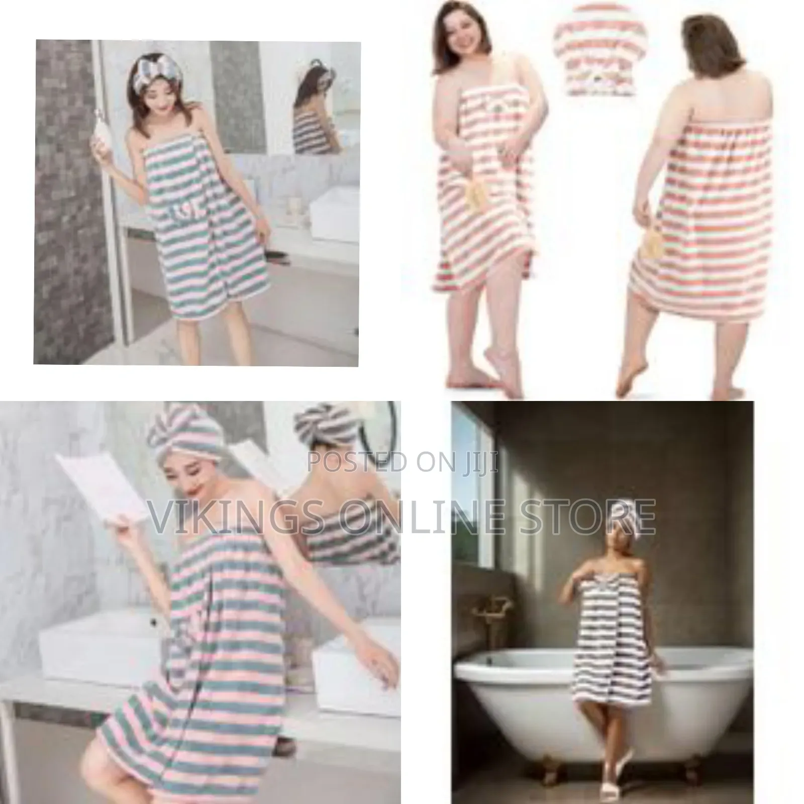 3 Piece Of Body Towel Wrap With Hair Drying Towel Adjustable Shower