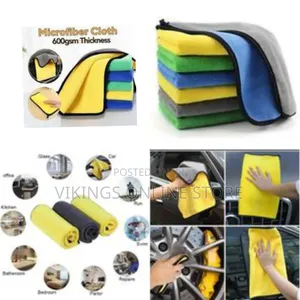 6 Pieces of 60x30cm Small Square Multipurpose Lint-Free Dual Layer