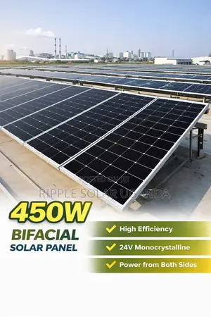 450w Bifacial Solar Panel 24v Mono Black High Efficiency Kampala