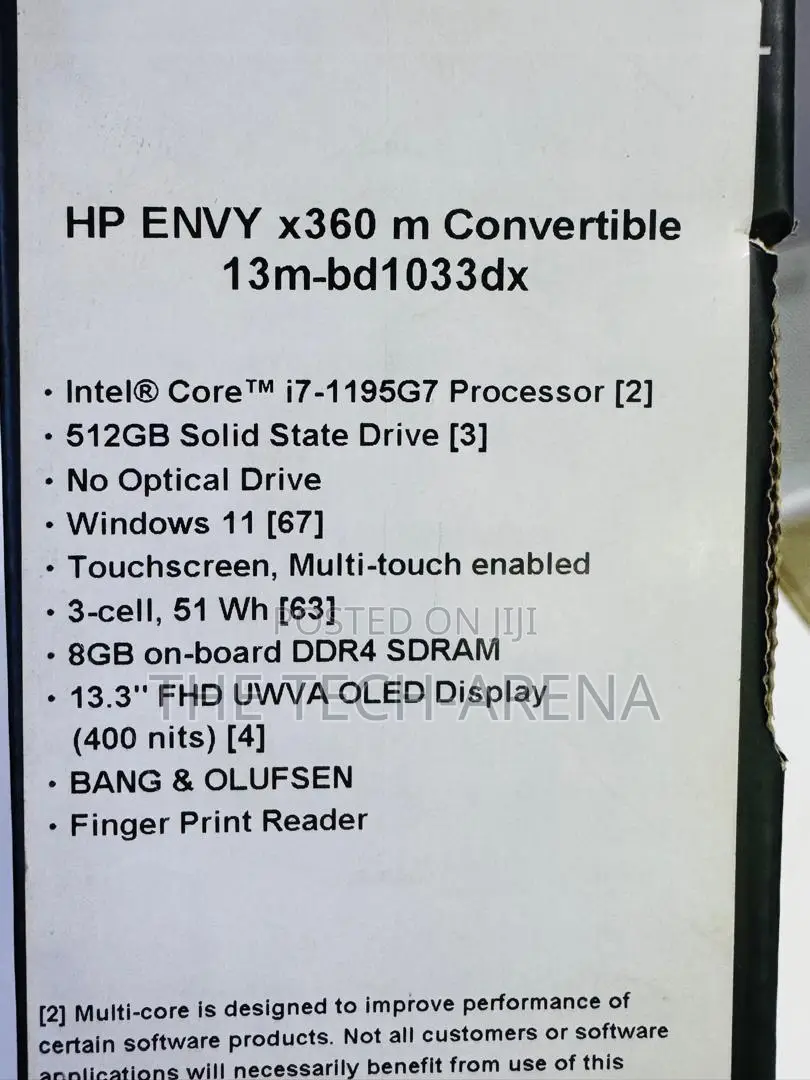 New HP Envy x360 Convertible 15 es2xx 8GB Intel Core i7 SSD 512GB