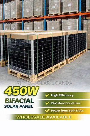 450w Bifacial Solar Panel 24v Mono Black High Efficiency Kampala