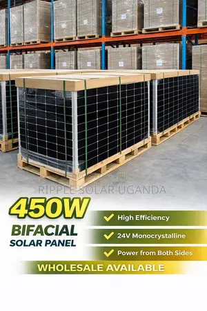 450w Bifacial Solar Panel 24v Mono Black High Efficiency Kampala