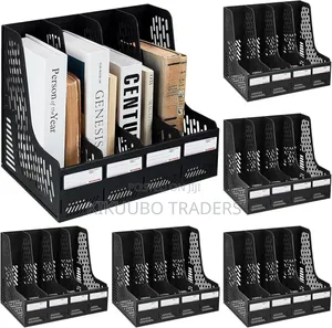 Magazine File Holder 4 Section Book Desktop Organizer