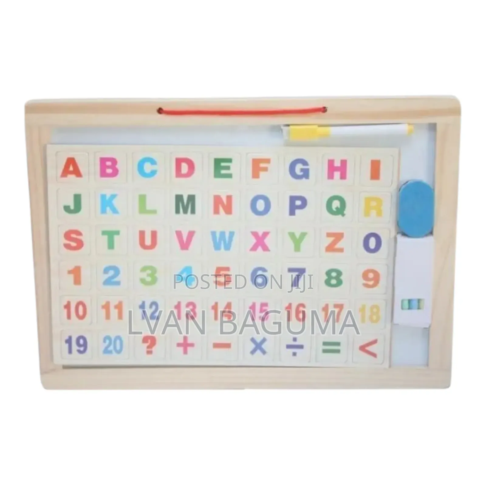 Double Sided Black White Board for Kids With Alphabet and Numbers