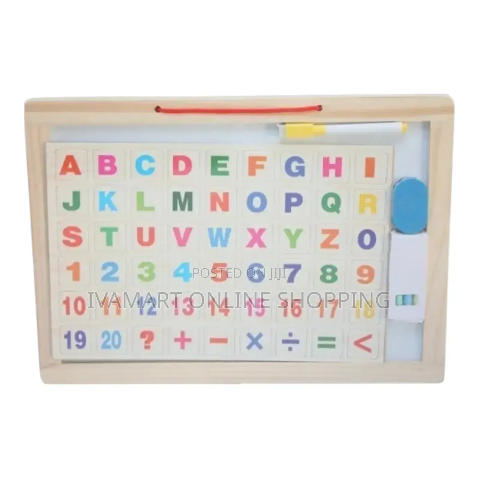 Double Sided Black White Board for Kids With Alphabet and Numbers