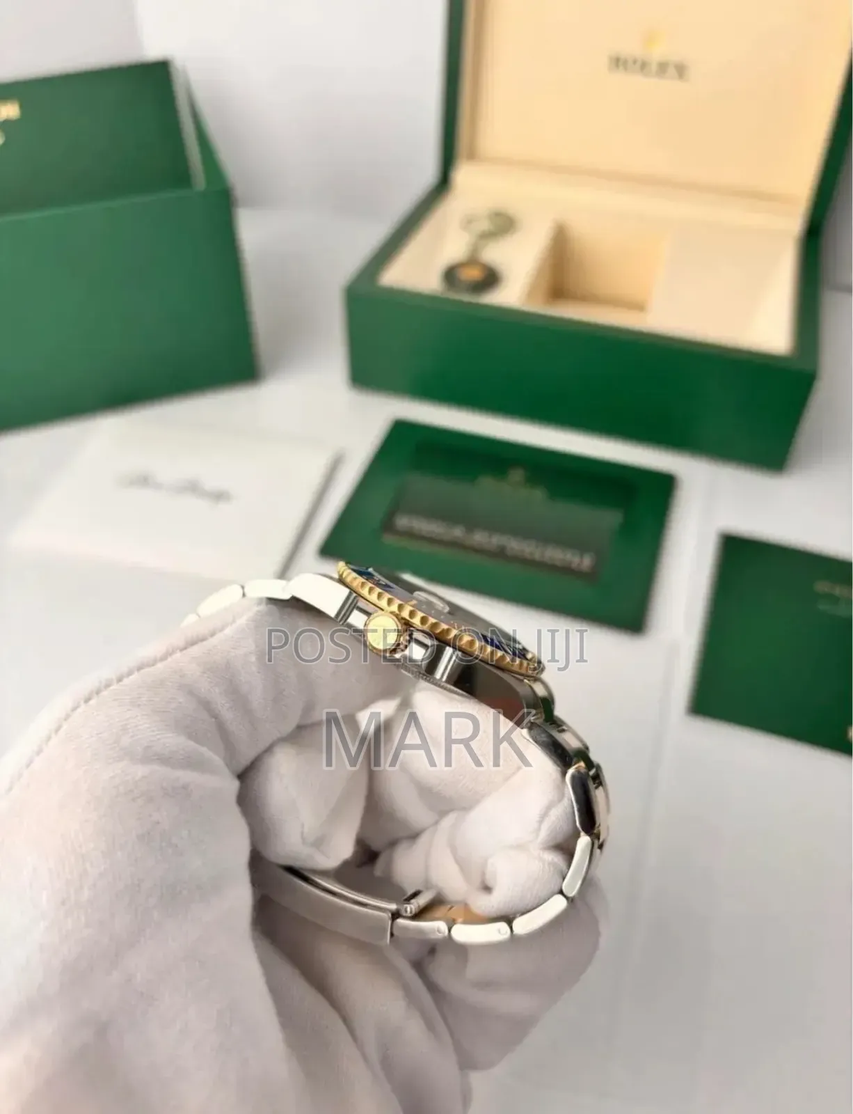 Gold-Blue Interface Watch