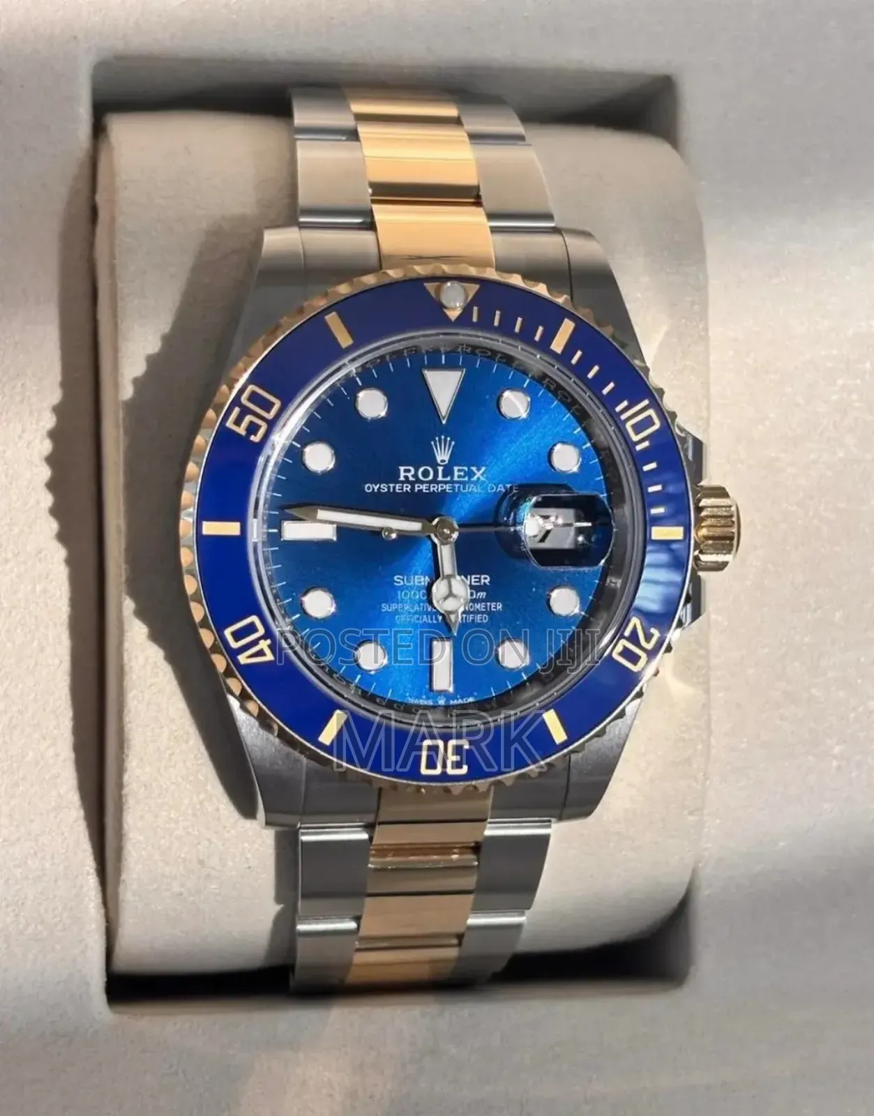 Gold-Blue Interface Watch