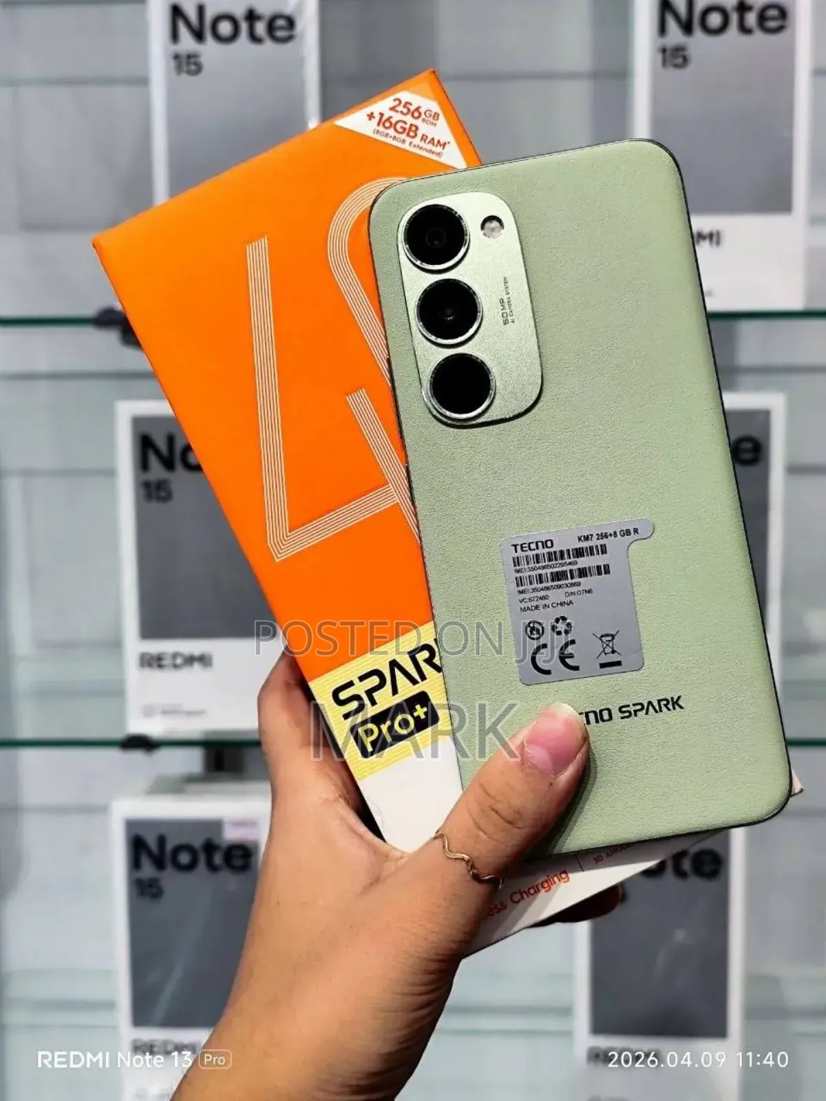 New Tecno Spark 40 Pro+ 256 GB Green