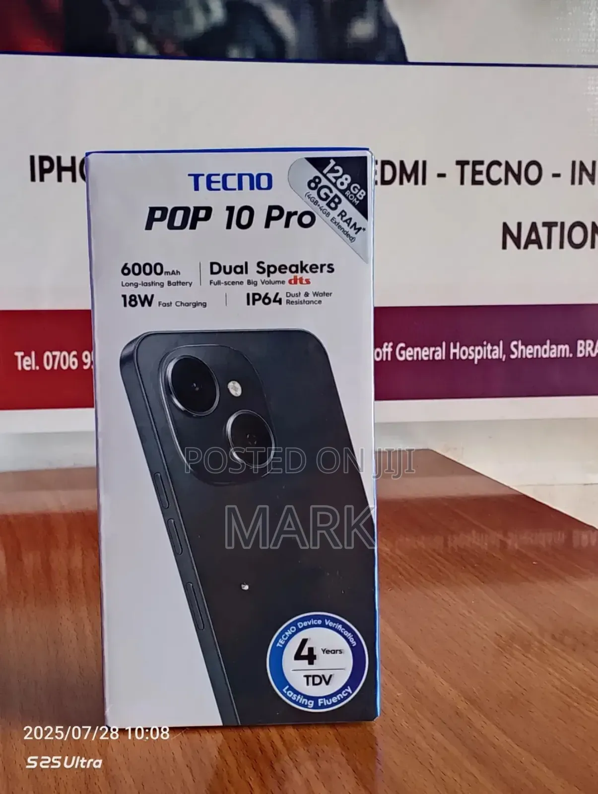 New Tecno Pop 10 Pro 128 GB Black